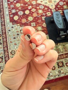 Rose gold tone earrings